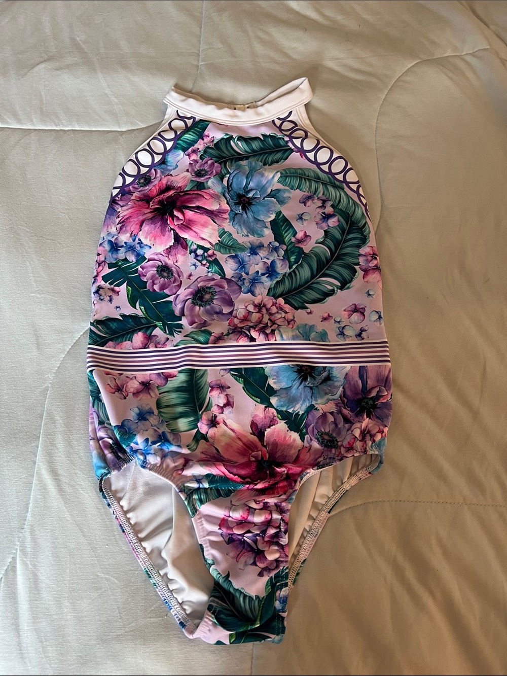 Gorgeous floral Sylvia P leotard size child 12